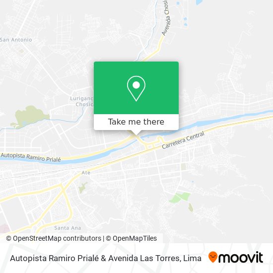 Mapa de Autopista Ramiro Prialé & Avenida Las Torres