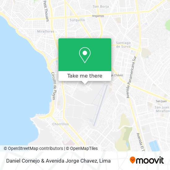 Daniel Cornejo & Avenida Jorge Chavez map