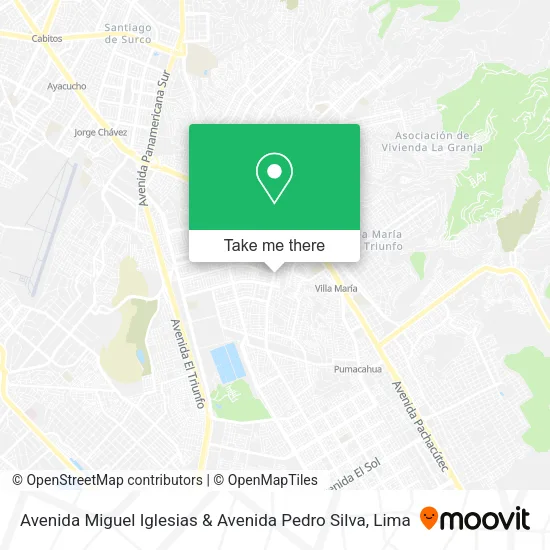 Avenida Miguel Iglesias & Avenida Pedro Silva map