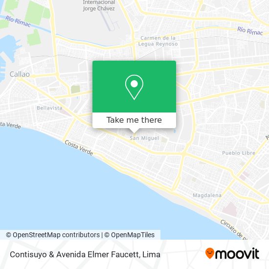 Mapa de Contisuyo & Avenida Elmer Faucett
