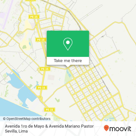 Avenida 1ro de Mayo & Avenida Mariano Pastor Sevilla map