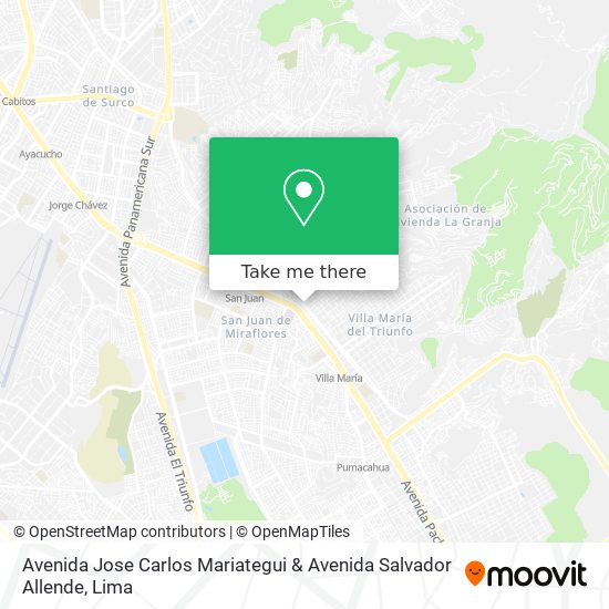 Mapa de Avenida Jose Carlos Mariategui & Avenida Salvador Allende