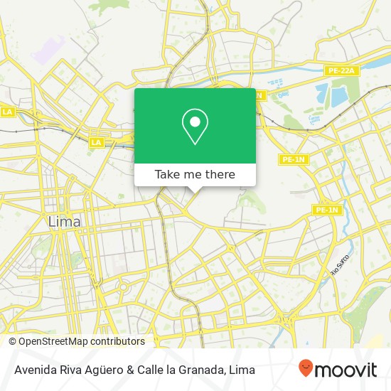 Avenida Riva Agüero & Calle la Granada map