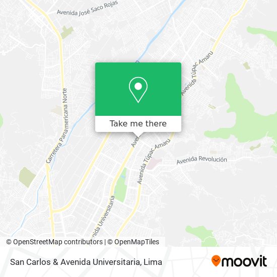San Carlos & Avenida Universitaria map
