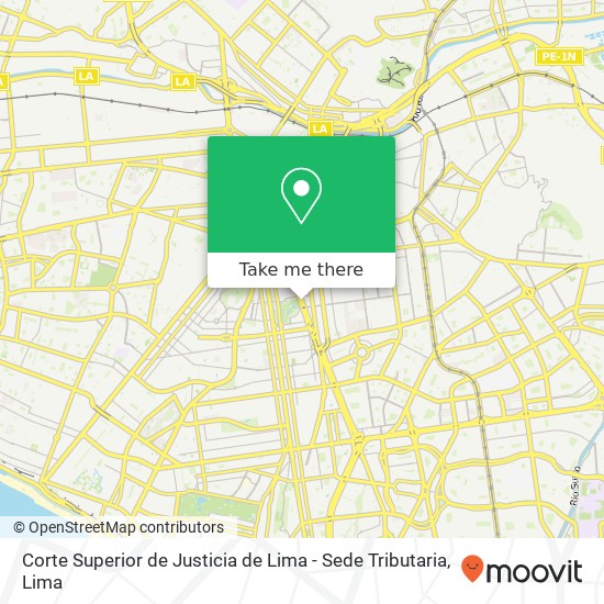 Corte Superior de Justicia de Lima - Sede Tributaria map