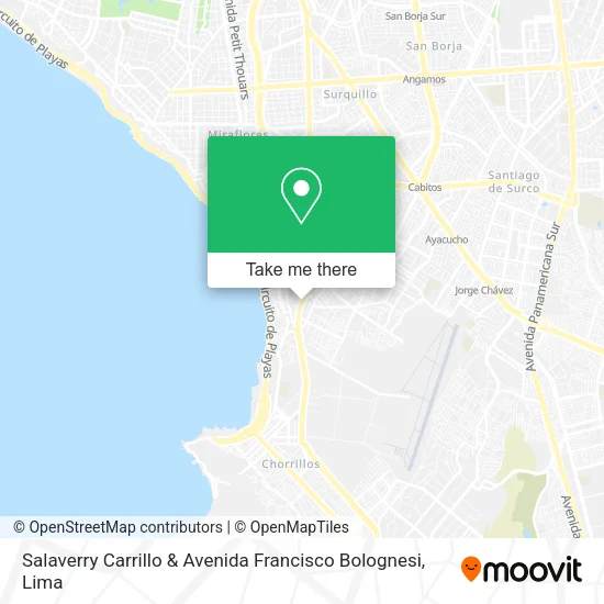 Mapa de Salaverry Carrillo & Avenida Francisco Bolognesi