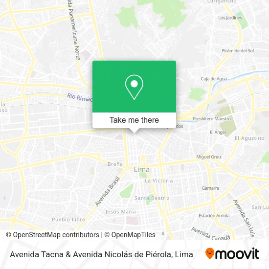 Mapa de Avenida Tacna & Avenida Nicolás de Piérola