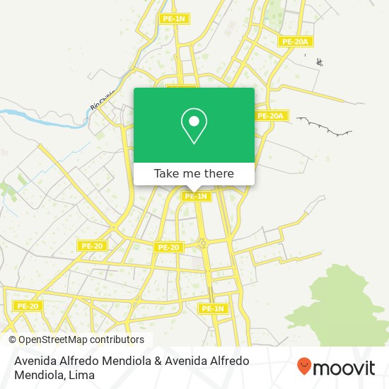 Mapa de Avenida Alfredo Mendiola & Avenida Alfredo Mendiola