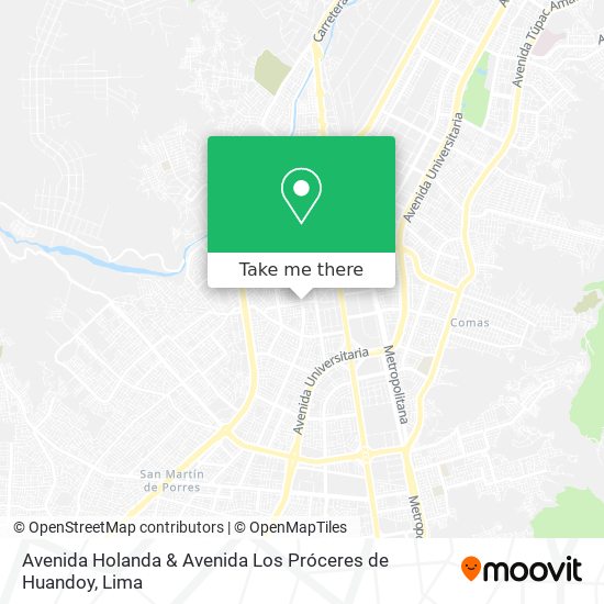 Mapa de Avenida Holanda & Avenida Los Próceres de Huandoy