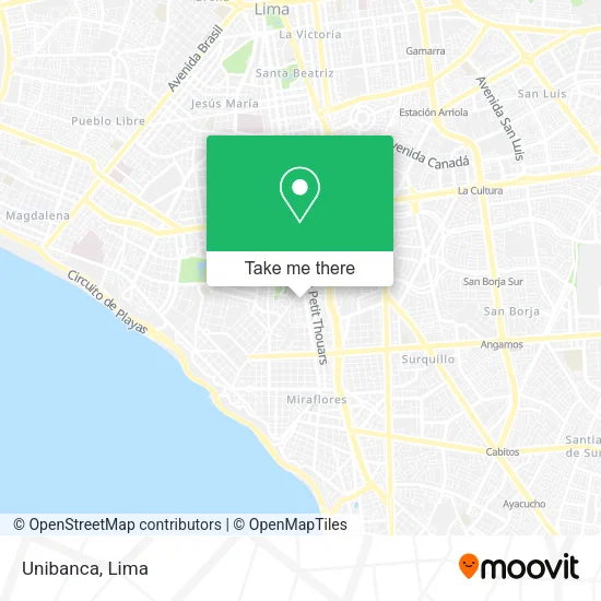 Mapa de Unibanca