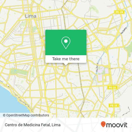 Mapa de Centro de Medicina Fetal