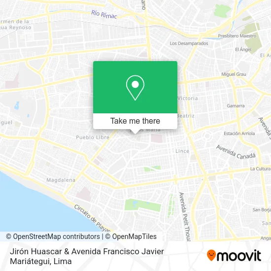Mapa de Jirón Huascar & Avenida Francisco Javier Mariátegui