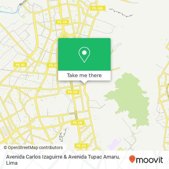 Avenida Carlos Izaguirre & Avenida Tupac Amaru map
