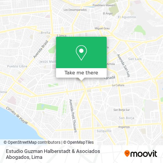 Mapa de Estudio Guzman Halberstadt & Asociados Abogados