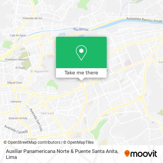 Auxiliar Panamericana Norte & Puente Santa Anita map