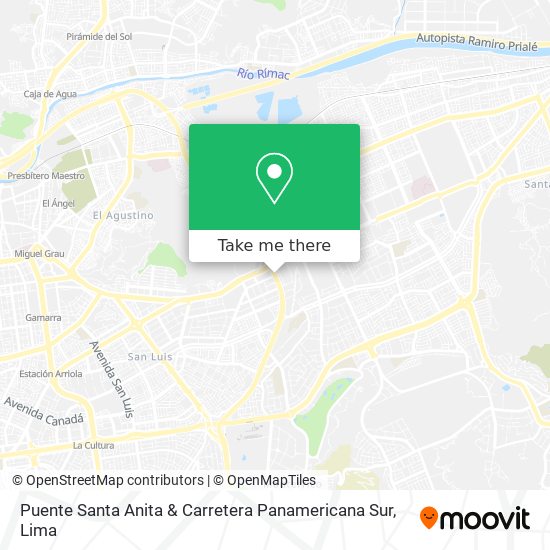 Puente Santa Anita & Carretera Panamericana Sur map