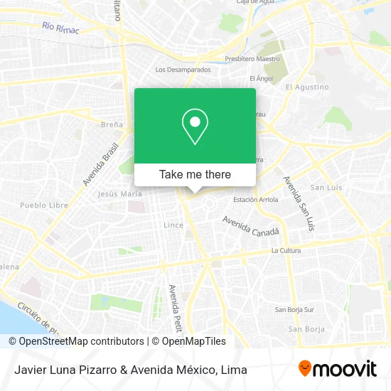 Javier Luna Pizarro & Avenida México map