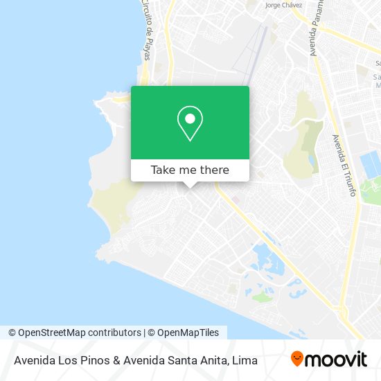 Mapa de Avenida Los Pinos & Avenida Santa Anita