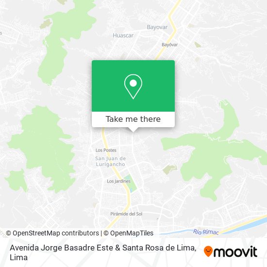 Avenida Jorge Basadre Este & Santa Rosa de Lima map