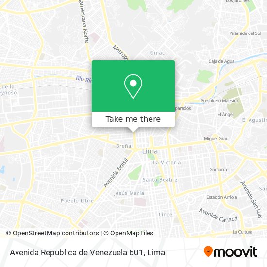 Avenida República de Venezuela 601 map