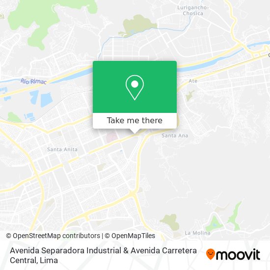 Mapa de Avenida Separadora Industrial & Avenida Carretera Central