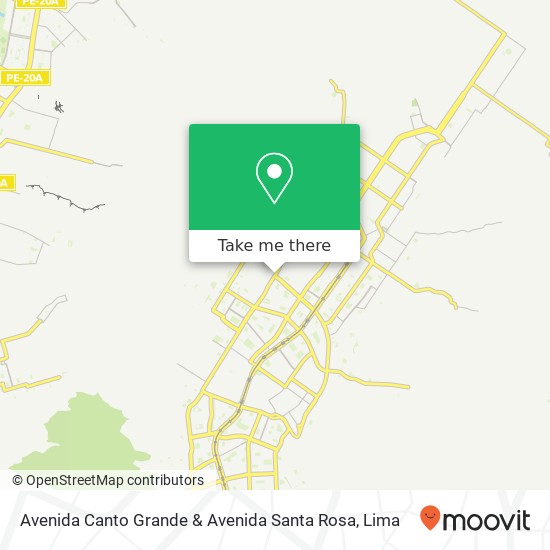 Avenida Canto Grande & Avenida Santa Rosa map