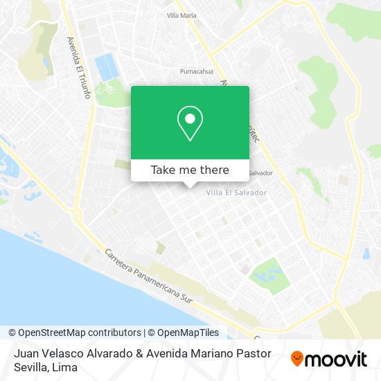 Mapa de Juan Velasco Alvarado & Avenida Mariano Pastor Sevilla