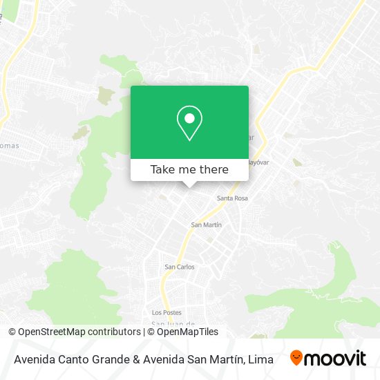 Avenida Canto Grande & Avenida San Martín map