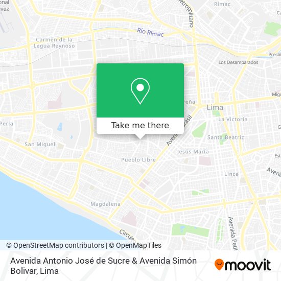 Avenida Antonio José de Sucre & Avenida Simón Bolivar map