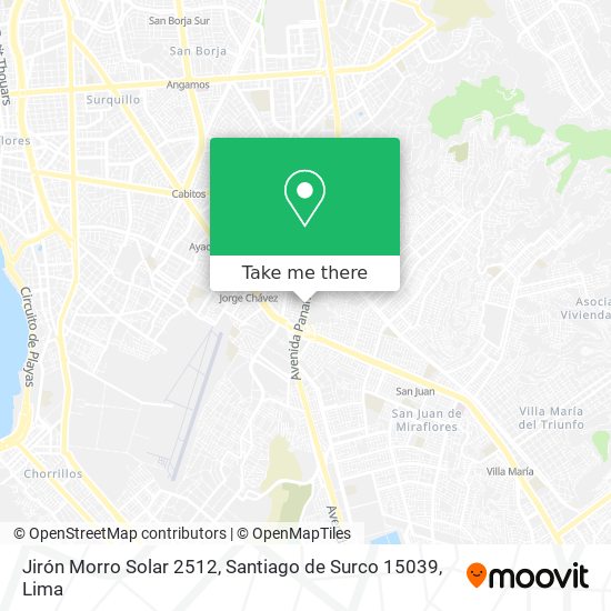 Mapa de Jirón Morro Solar 2512, Santiago de Surco 15039