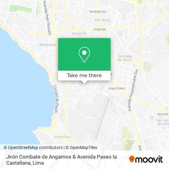 Mapa de Jirón Combate de Angamos & Avenida Paseo la Castellana