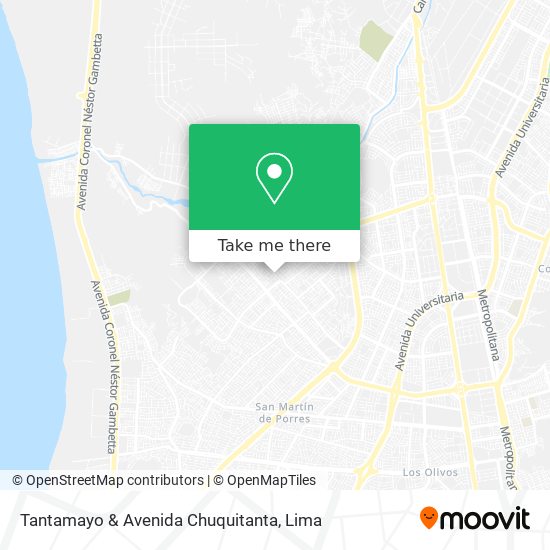 Mapa de Tantamayo & Avenida Chuquitanta