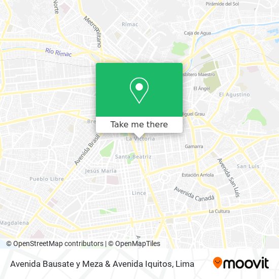 Mapa de Avenida Bausate y Meza & Avenida Iquitos