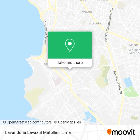 Mapa de Lavanderia Lavazul Matellini