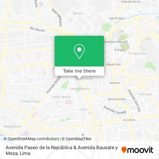 Avenida Paseo de la República & Avenida Bausate y Meza map