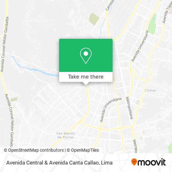 Avenida Central & Avenida Canta Callao map