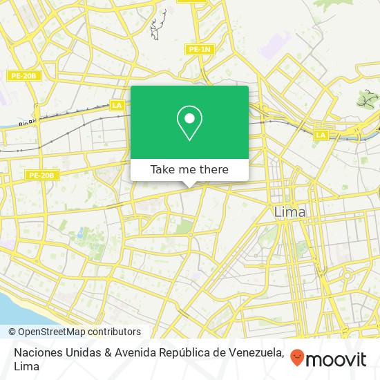 Naciones Unidas & Avenida República de Venezuela map