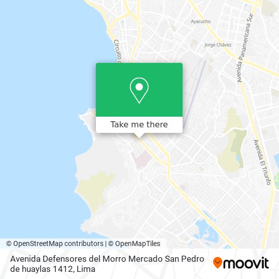 Avenida Defensores del Morro Mercado San Pedro de huaylas 1412 map