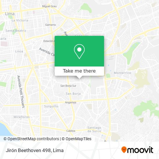 Mapa de Jirón Beethoven 498