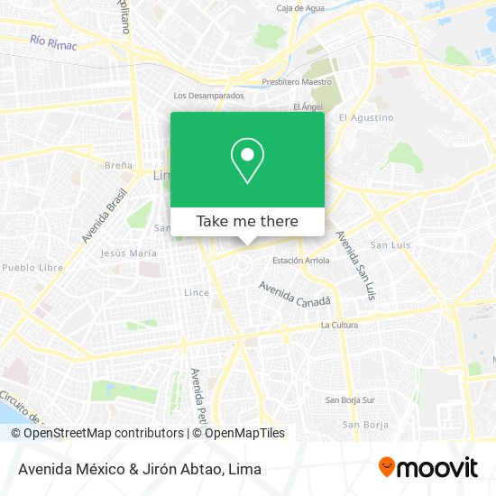 Avenida México & Jirón Abtao map