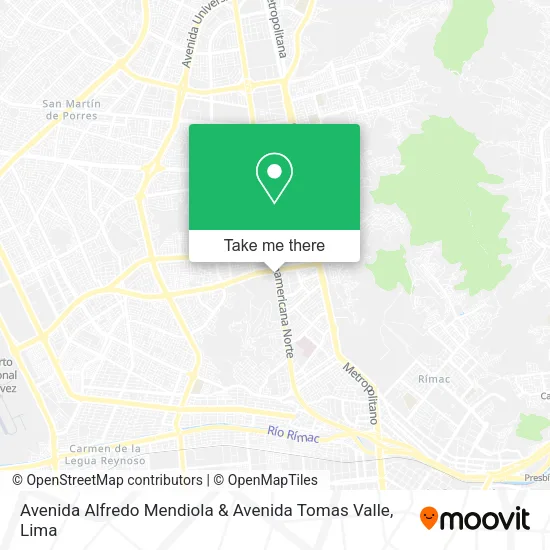Mapa de Avenida Alfredo Mendiola & Avenida Tomas Valle