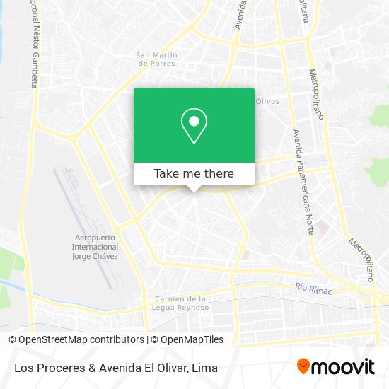 Los Proceres & Avenida El Olivar map