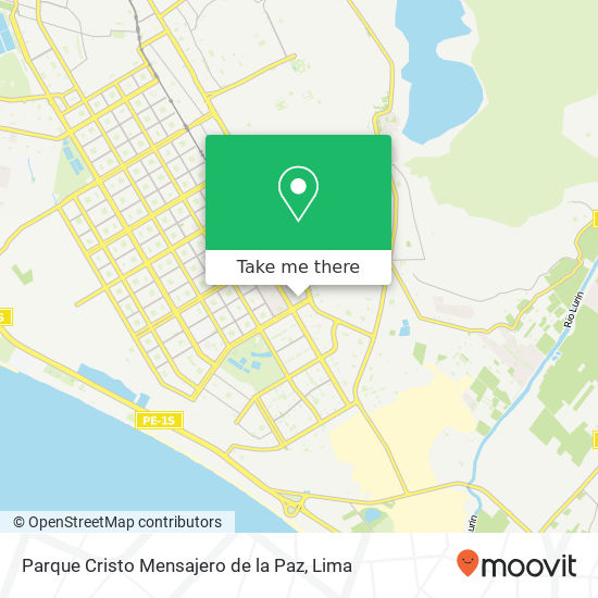 Parque Cristo Mensajero de la Paz map