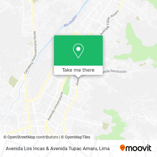 Mapa de Avenida Los Incas & Avenida Tupac Amaru
