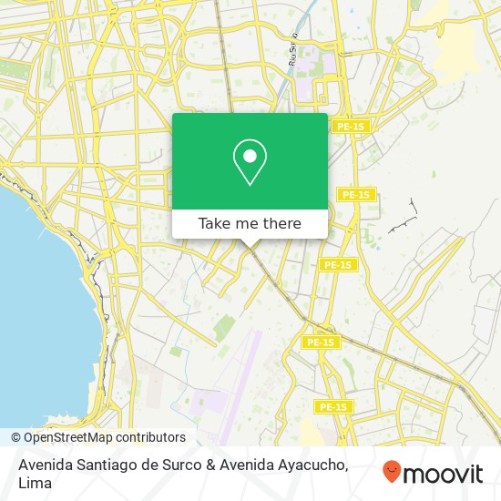 Avenida Santiago de Surco & Avenida Ayacucho map