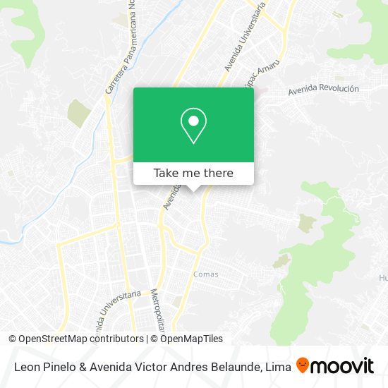 Leon Pinelo & Avenida Victor Andres Belaunde map