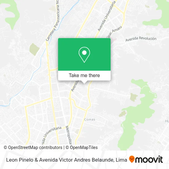Mapa de Leon Pinelo & Avenida Victor Andres Belaunde