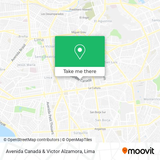 Mapa de Avenida Canadá & Victor Alzamora