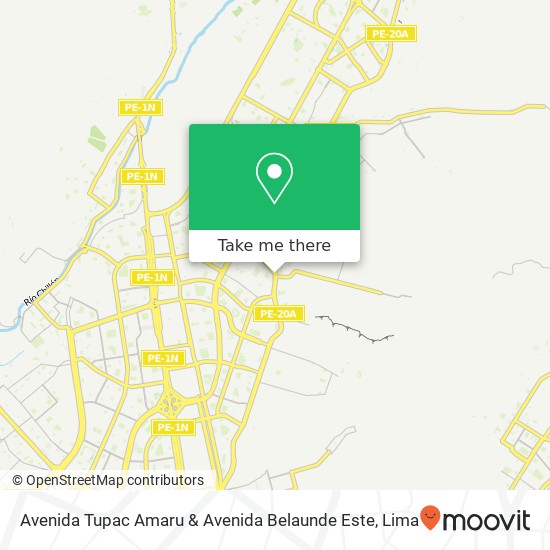 Avenida Tupac Amaru & Avenida Belaunde Este map