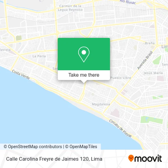 Mapa de Calle Carolina Freyre de Jaimes 120
